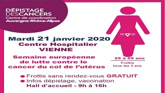illustration Prévention du cancer du col de l’utérus : RDV le mardi 21 janvier 2020 au CH de Vienne
